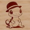 An SVG vector graphic of a salamander species with bold design elements.