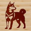 Stunning Dog Breed Vector Art A standing Shiba Inu dog breed illustration in vector format.