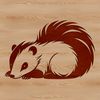 A digital illustration of a skunk animal in vector format.