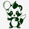 A digital illustration of a wild skunk in vector format.
