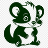 Wild Skunk SVG Vector Image An SVG image of a wild animal, specifically a skunk, created with precision for various design applications.