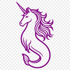 A mythical creature with equine features and a mermaid tail, depicted as a digital vector art illustration.