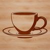 Beautiful Teacup Illustration for Design Projects A digital illustration of a teacup for design and crafting purposes.