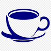 Whimsical Hand-Drawn Tea Cup Clip Art A vector illustration of a traditional teacup with a delicate handle and saucer.