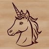 Minimalist Mythical Creature Vector Art A vector illustration of a fairy tale-inspired unicorn featuring bold lines and minimalist design elements.