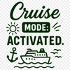 Illustrations of funny vacation sayings related to cruises, designed as scalable graphics.