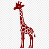 SVG illustration of a tall, spotted giraffe against a simple background.