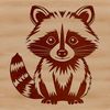 Beautiful Racoon Graphic Element SVG File A graphic representation of a raccoon designed as a clip art element.
