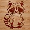 Vector Raccoon Clip Art Graphic A raccoon illustrated in vector format for use as clip art.