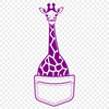 A realistic illustration of a giraffe standing in a savannah landscape, suitable for vector design projects.
