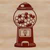 Colorful Gumballs and Levers Vector Art A digital illustration of a classic gumball machine with colorful gumballs and levers.