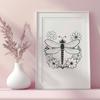 Intricate Dragonfly Illustration in Vibrant Colors A colorful dragonfly illustration in vector format with intricate details.
