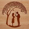 Eternal Love Ornament An ornate tree symbolizing eternal love, designed with intricate details.