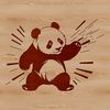 An SVG file featuring a detailed image of a wild panda, ideal for use with cutting machines like Cricut or laser cutters.