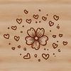 Whimsical Love-Infused Flowers A colorful illustration of a wild flower with love hearts in the center.