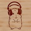Whiskered Companion SVG Art A small, furry animal in a neutral background, typically kept as a pet.