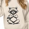 Whimsical Raccoon Vector Graphic Illustrated raccoon vector graphic, suitable for use in digital design and crafting projects.
