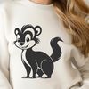Wildlife Skunk Graphic Vector Art A wildlife illustration of a skunk in a neutral pose, suitable for various design applications.