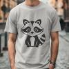 Whimsical Raccoon SVG Graphics A detailed illustration of a raccoon, created in vector format as a scalable graphic.