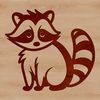 An SVG vector graphic design featuring a cute animal character in a seated position, suitable for personal or commercial use.