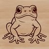 Fun Vector Frog Character A cartoon frog character designed as a vector graphic.