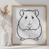 Adorable Hamster Icon Illustrative hamster character in vector format.