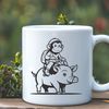 Cute Monkey Pig Vector Design A monkey-pig hybrid animal designed as vector art for various uses.
