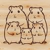 Furry Friends Icon A cute and furry hamster icon in a vector format.