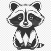 Raccoon Vector Art Download A vector illustration of a raccoon with a cute and curious expression.