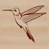 A vibrant illustration of a hummingbird in flight, showcasing its iridescent feathers and long beak.