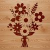 Free Vector Bouquet Template A colorful arrangement of flowers in a bouquet design, ideal for crafting and editing with vector software.