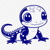 Vector Animal SVG Designs A detailed illustration of a salamander in vector format.
