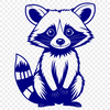 Simple Wildlife Clip Art Design A simple vector illustration of a raccoon with a neutral expression.