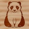 Cute Ferret SVG Design Free Download Vector illustration of a ferret, suitable for various design applications.
