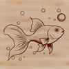 Vibrant Pet Fish SVG Image An illustration of a goldfish in various colors.