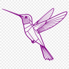 Vibrant Hummingbird Design in Clean Vector Lines A detailed design of a hummingbird, rendered in SVG format with clean lines and bold colors.