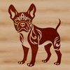 Ornate Boston Terrier Clipart Design A high-quality SVG design of a stylized Boston Terrier animal in ornate detail.