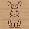 Whimsical Rabbit Graphic A cartoon-style rabbit graphic designed as a vector image for use in digital designs.