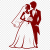 Romantic Wedding Clip Art Design A romantic couple exchanging vows in an ornate setting, ideal for clip art and vector design.