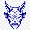 Satan Clip Art Design A stylized illustration of the devil with horns and wings, suitable for Halloween decorations or creative projects.
