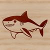 Wild Ocean Creature Illustration Illustration of a great white shark in the ocean, a wild sea creature.