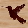 A detailed illustration of a hummingbird in flight, shown against a transparent background.