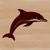 Cute Dolphin Graphics Illustrated dolphin graphic, suitable for digital art and crafting projects.