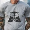 Detailed Wildlife Illustration - Badger Design A detailed illustration of a badger, a wild animal with distinctive white stripes.