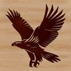 A detailed illustration of a majestic eagle in flight, suitable for vector graphics and various digital designs.
