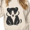 A detailed illustration of a badger, a wild animal native to several regions.