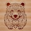 Wild Animal Illustration with Intricate Details Ornate illustration of a bear's head with intricate details.