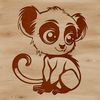 An SVG vector graphic representation of a lemur, suitable for various design applications.