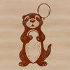 Cute Otter Design for Crafts A detailed illustration of a wild otter in a natural setting.