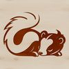 Free Skunk Vector Graphics A sleeping wild animal, specifically a skunk, depicted in a digital format suitable for vector art and editing.